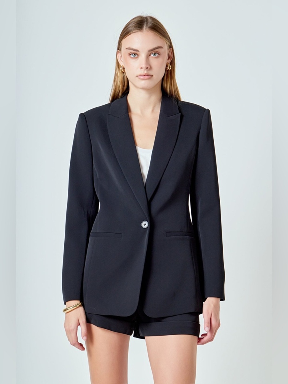 ENDLESS ROSE Single Breasted Blazer Black Medium New with tags
